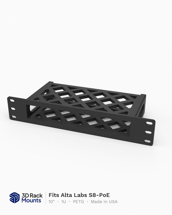 10" Alta Labs S8-PoE Switch Mini Rack Mount - 1U