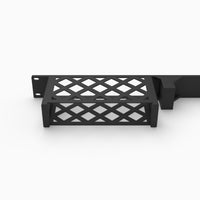 Rear view of the GL.iNet Comet X rack mount showing HDMI and PoE cable clearance