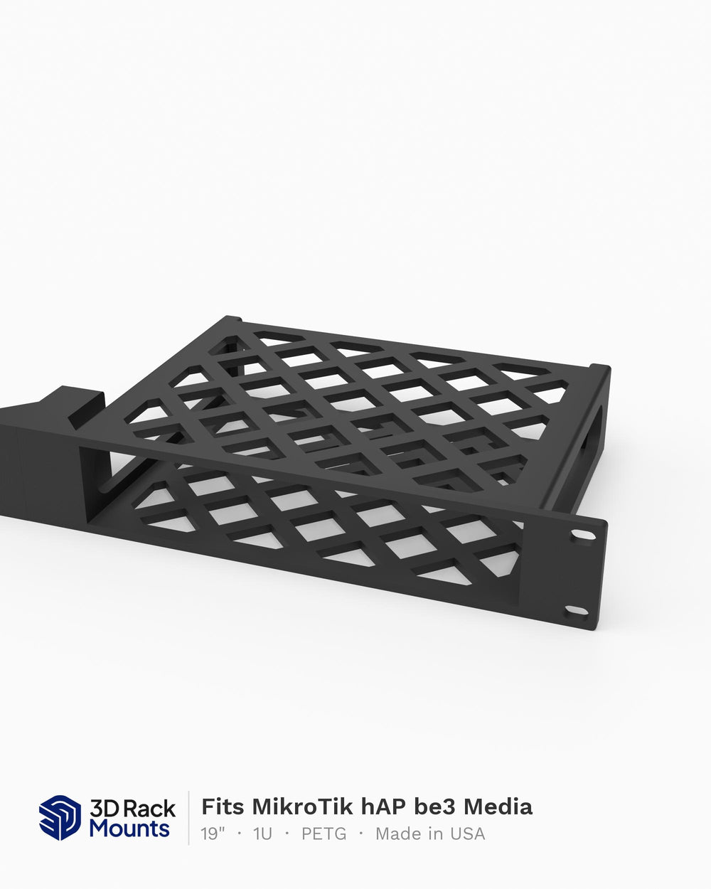 19" MikroTik hAP be3 Media Wi-Fi 7 Router Rack Mount - 1U (Modular)