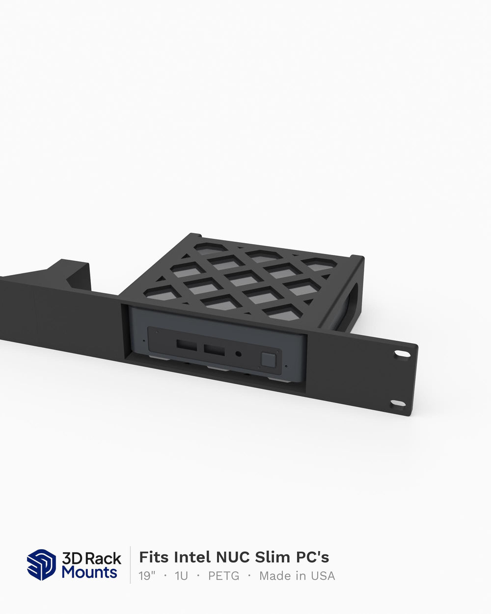 Intel NUC Slim 19" Rack Mount - Fits NUC8-NUC15 & ASUS NUC Slim - 1U (Modular)