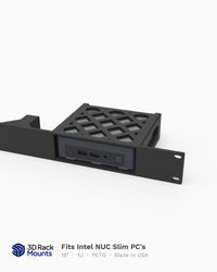 Intel NUC Slim 19" Rack Mount - Fits NUC8-NUC15 & ASUS NUC Slim - 1U (Modular)