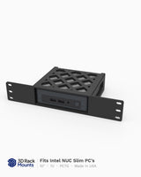 Intel NUC Slim 10" Mini Rack Mount - Fits NUC8-NUC15 & ASUS NUC Slim - 1U