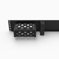 Rear view of the CalDigit TS3 Plus 19 inch 2U rack mount cage