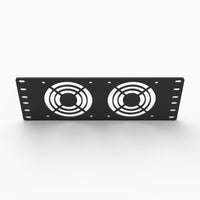 10 inch rack fan panel, rear view