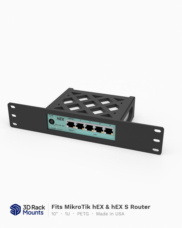 10" MikroTik hEX & hEX S Router Rack Mount - 1U