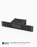 Apple TV 4K 2022 & 2026 (3rd/4th Gen) 10" Mini Rack Mount - 1U