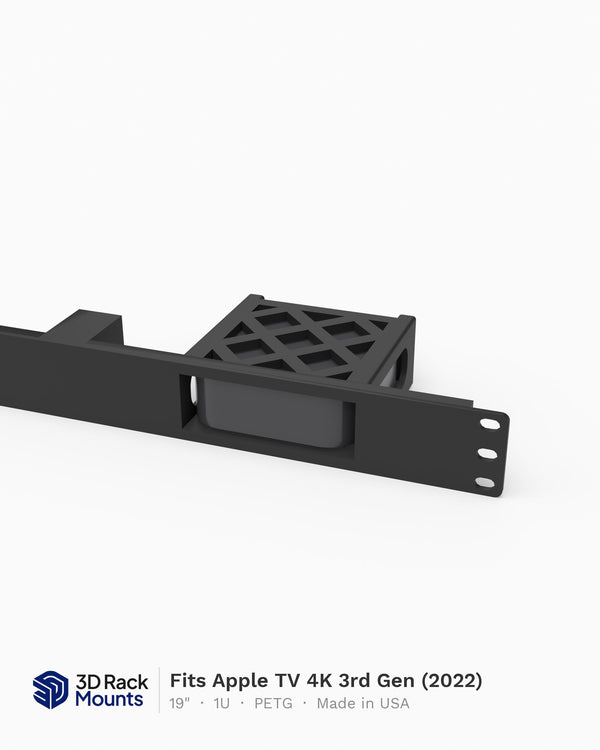 Apple TV 4K 3rd Gen (2022) Rack Mount - 19" 1U (Modular)
