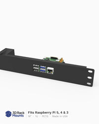 19" Raspberry Pi 5, 4 & 3 Rack Mount 1/2/3/4/5 Configuration - 1U (Modular)