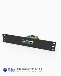 10" Raspberry Pi 5, 4 & 3 Mini Rack Mount - Single or Double - 1U