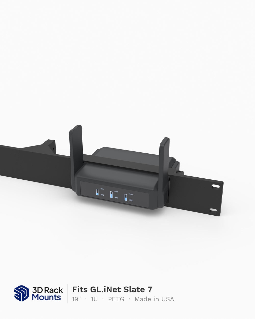 19" GL.iNet Slate 7 Travel Router Rack Mount - 1U (Modular)