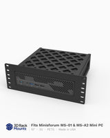10" Minisforum MS-01, MS-A2, MS-R1 & MS-03 Mini Rack Mount - 2U