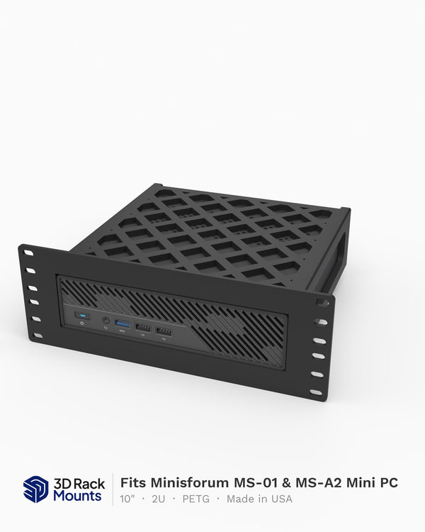 10" Minisforum MS-01, MS-A2 & MS-03 Mini Rack Mount - 2U