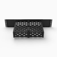 Rear view of the 19 inch Netgate 6100 rack mount showing the vented cage