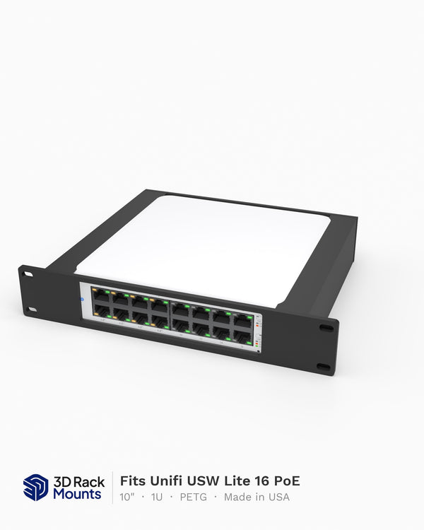 Unifi USW Lite 16 PoE 10" Mini Rack Mount -  1U