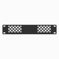 Patterned lattice front panel of the 10 inch SSD rack mount