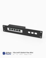 10" Unifi Switch Flex Mini Rack Mount - 3 Keystone Jacks 1U