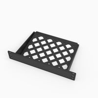 10 inch rack vented shelf, top view showing the vented floor