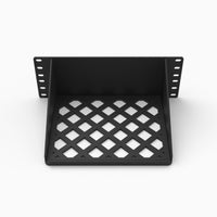 10 inch rack vented 2U shelf, rear view