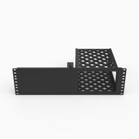 Full 19 inch rack row view of the QNAP TS-253D 3U mount and blank half