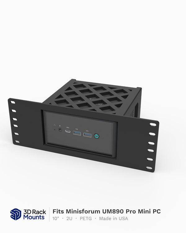 10" Minisforum UM890 Pro Mini PC Rack Mount - 2U
