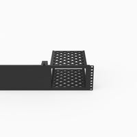 QNAP TS-253D NAS rack mount with its matching blank half filling a 19 inch rack row