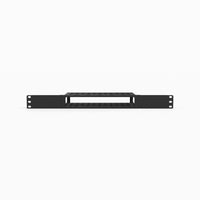 Front view of the 19 inch Ubiquiti EdgeRouter 4 and 6P 1U rack mount