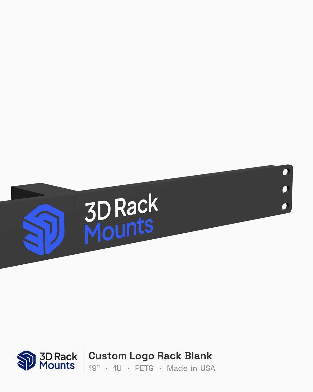 Custom Logo Rack Blank - 10" or 19" 1U - Your Business Logo in Color - Homelab Server Rack