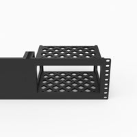 QNAP TS-233 NAS rack mount with its blank half filling the 19 inch row