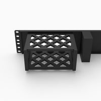 Rear view of the 19 inch OnLogic ML100 rack mount showing cable access