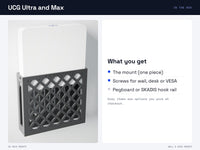 UniFi Cloud Gateway Ultra & Max Wall Mount - Fits UCG Ultra, UCG Max, UXG Max - Under Desk, Vesa, Skadis – view 10